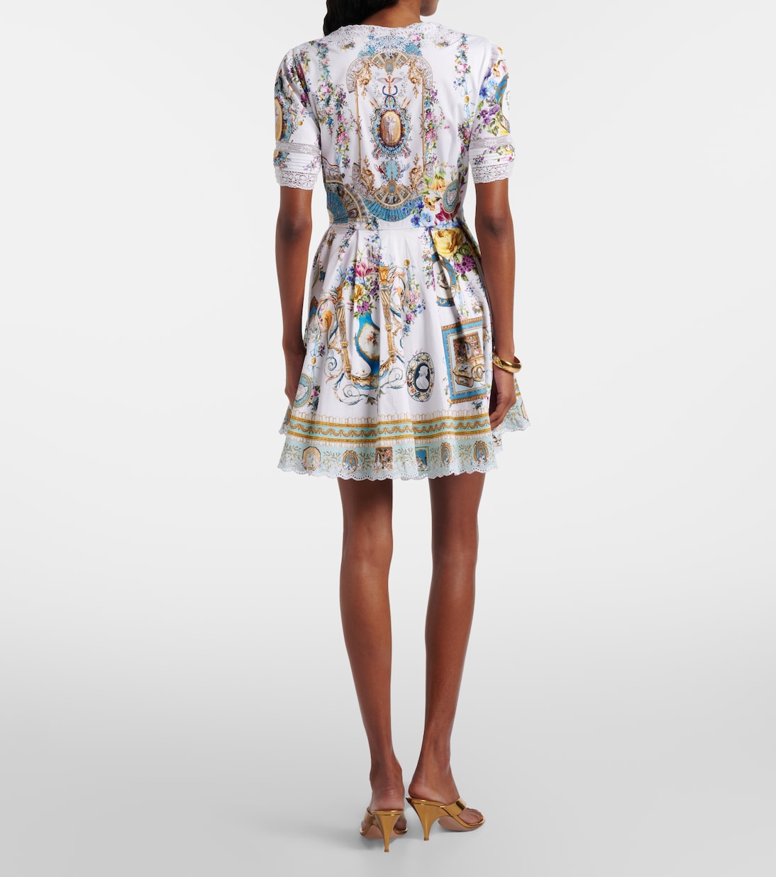 Embellished printed cotton minidress | Camilla