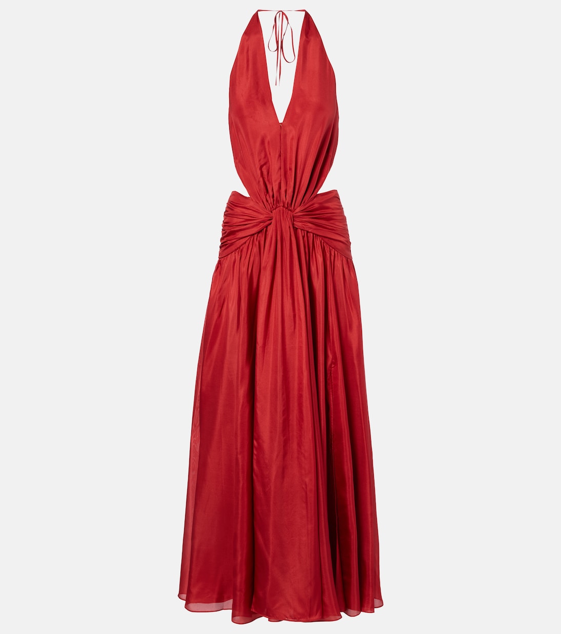 Indra cutout draped silk maxi dress | Zimmermann
