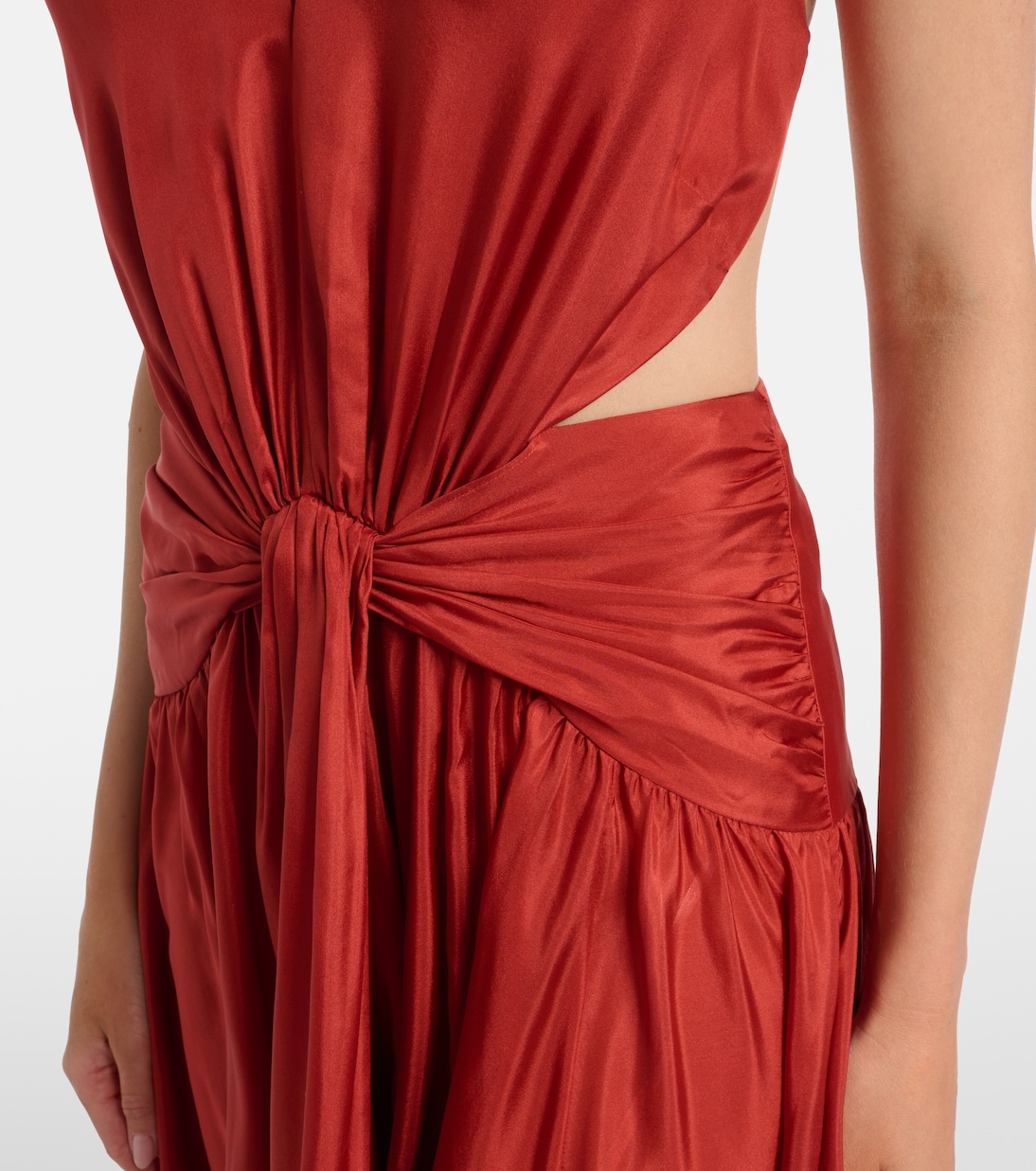 Indra cutout draped silk maxi dress | Zimmermann