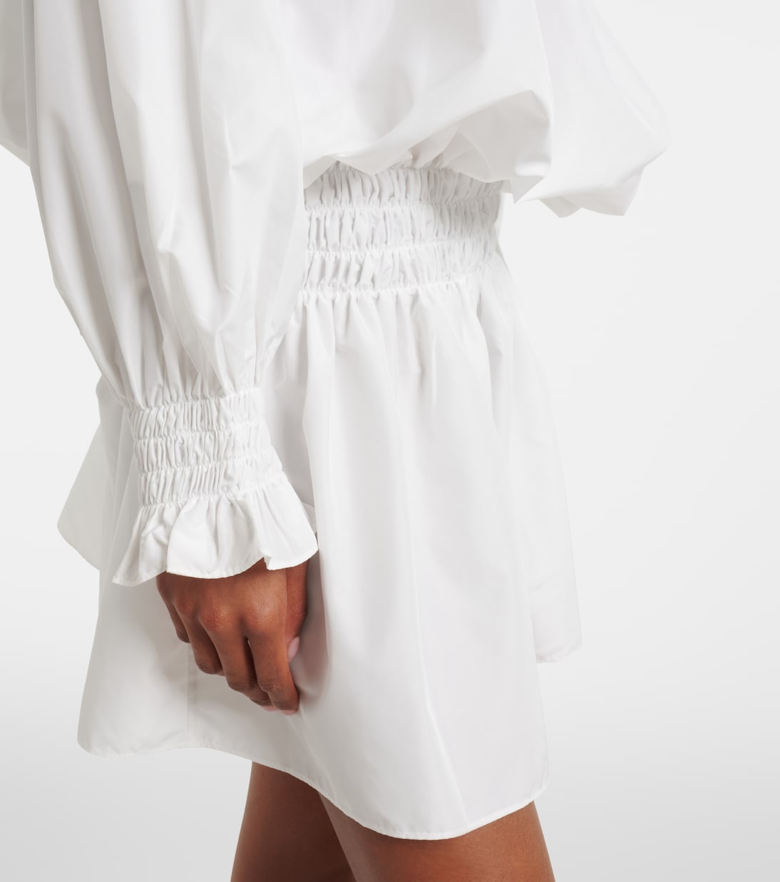 Off-shoulder smocked jersey minidress | Norma Kamali