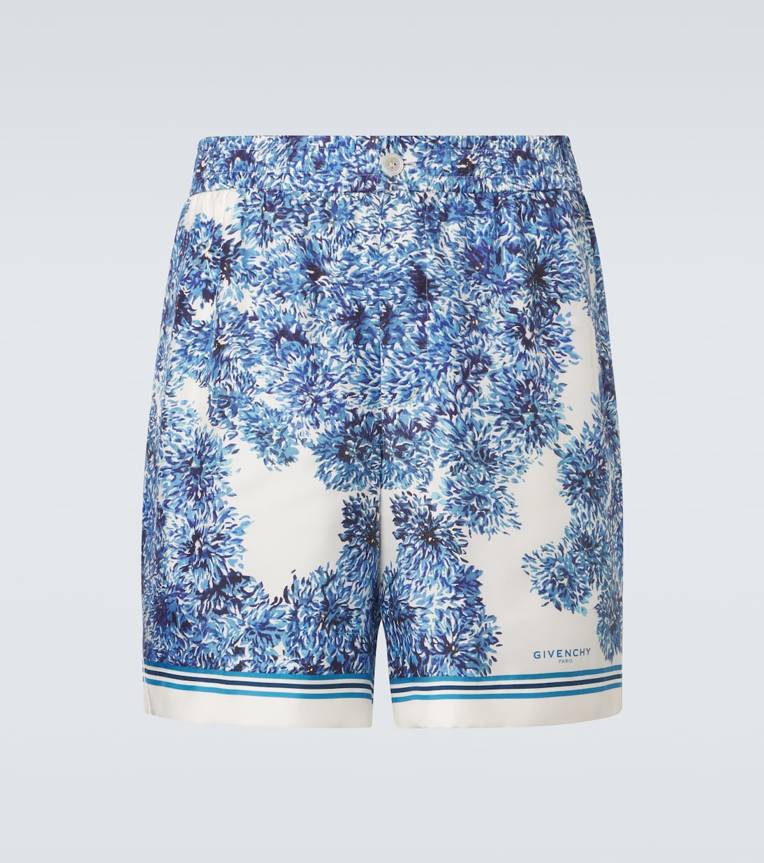 Couture Seam printed silk twill shorts | Givenchy
