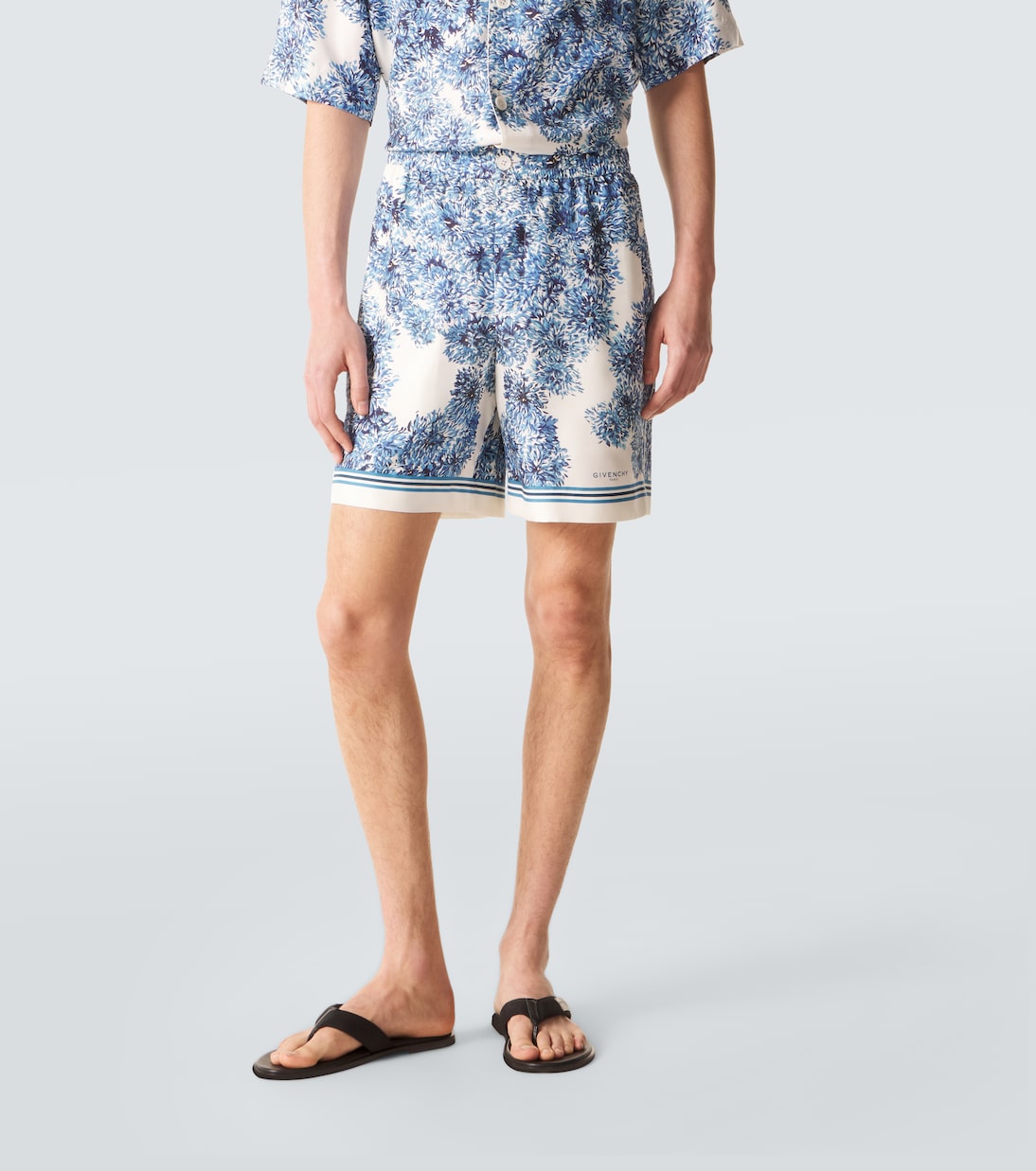 Couture Seam printed silk twill shorts | Givenchy