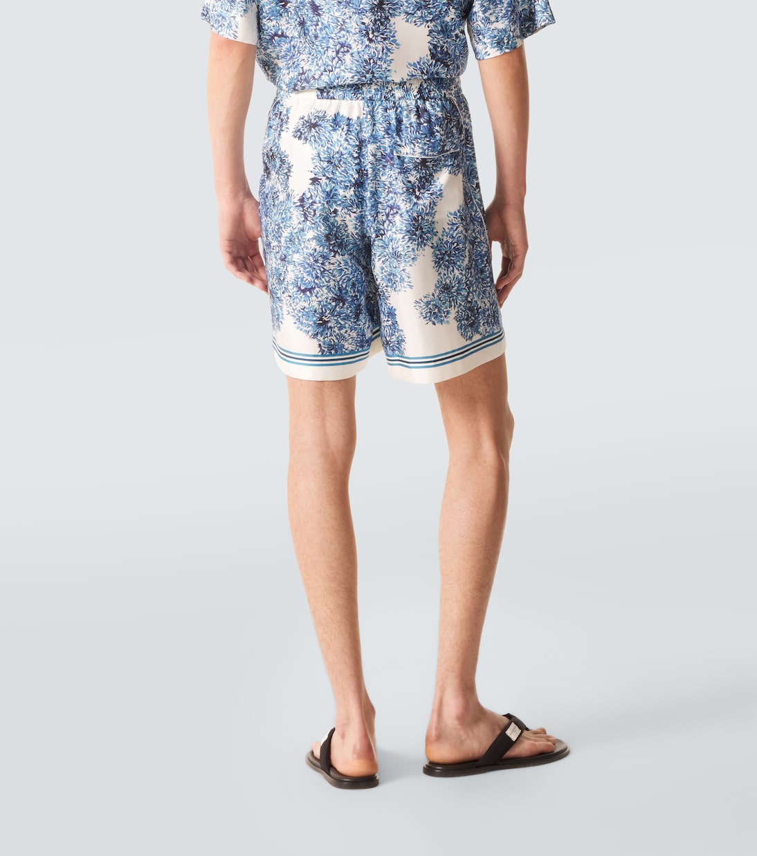 Couture Seam printed silk twill shorts | Givenchy