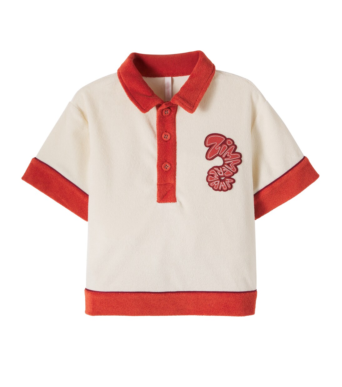 Logo棉质毛巾布Polo衫 | Zimmermann Kids