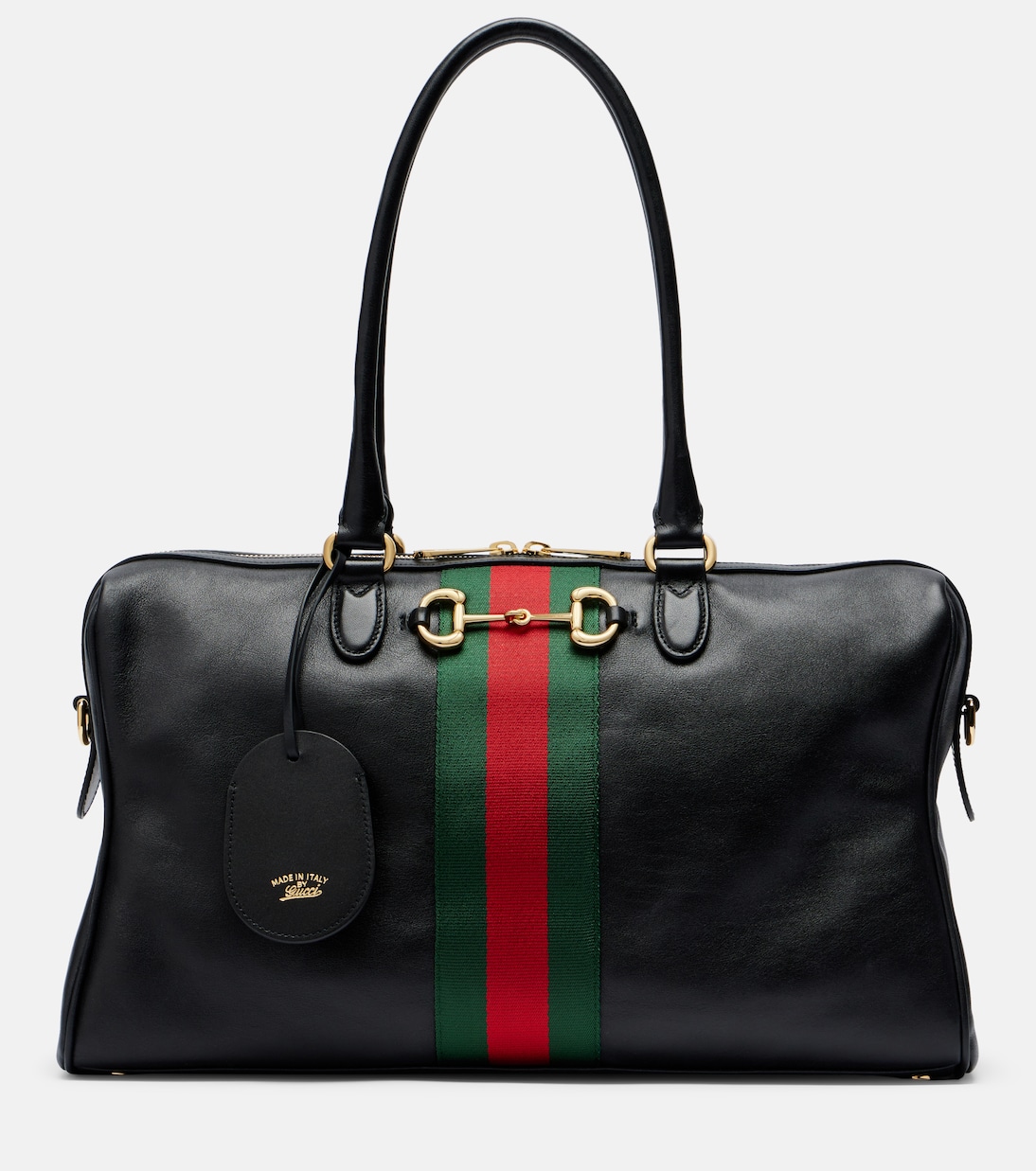 Borsetto Large leather bowling bag | Gucci