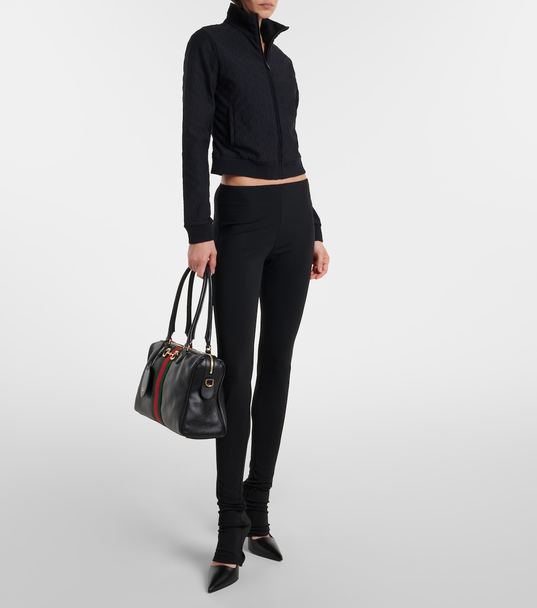 Borsetto Large leather bowling bag | Gucci