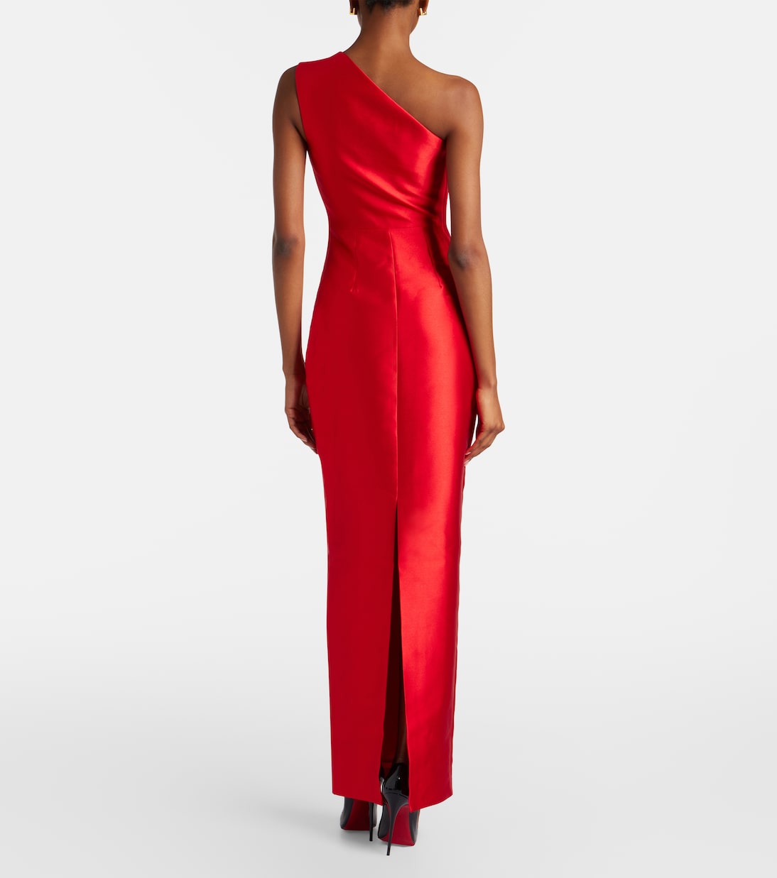 Kira One-Shoulder-Maxikleid aus Satin | Solace London