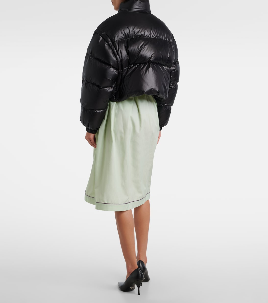 Cropped-Daunenjacke aus Re-Nylon | Prada