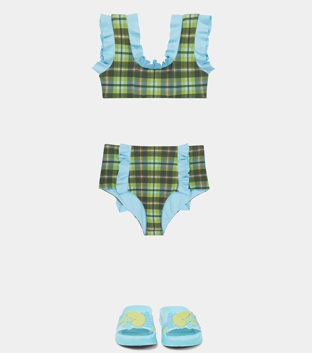 Culotte de bikini Bumby Kayeta à carreaux | Marysia Bumby