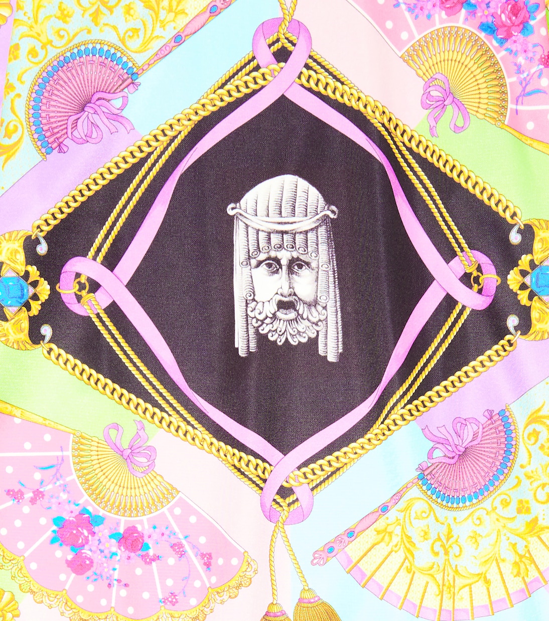 I Ventagli cotton-blend sweatshirt dress | Versace Kids