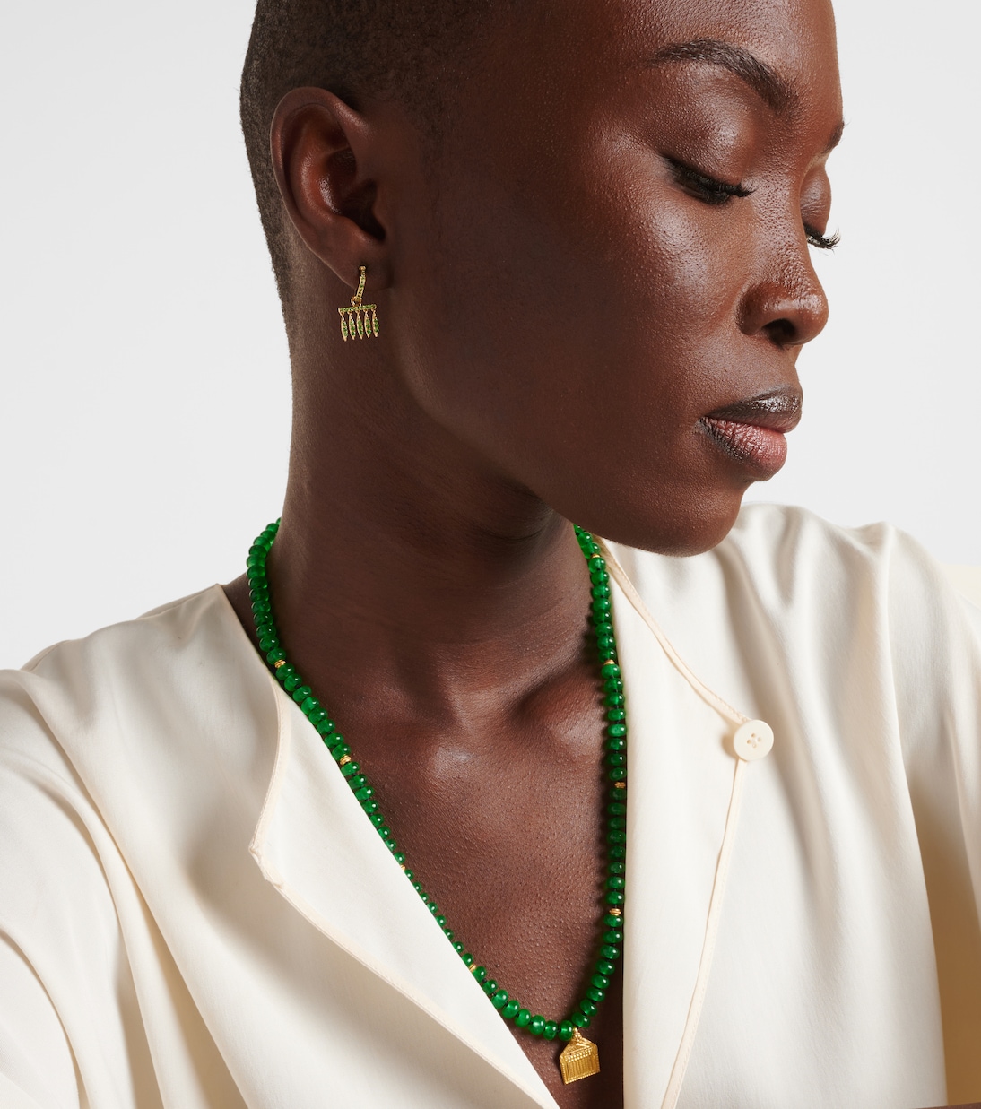 Boucles d'oreilles en or 18 ct et tsavorites | Ileana Makri