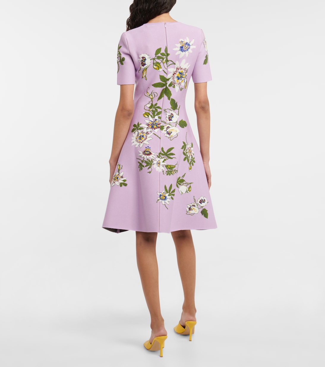 Robe en jacquard à fleurs | Oscar de la Renta