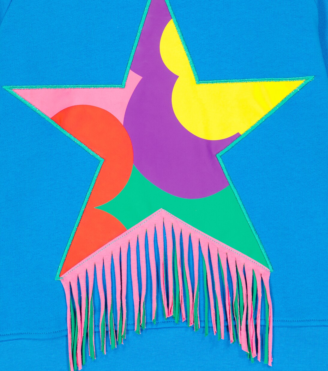 Sweat-shirt en coton à franges | Stella McCartney Kids