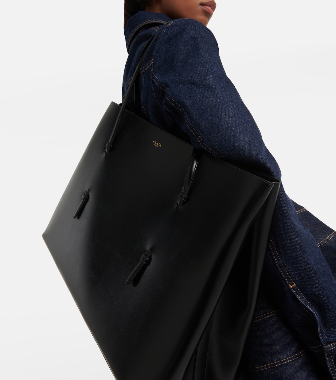 Borsa Mina 50 Large in pelle | Alaïa