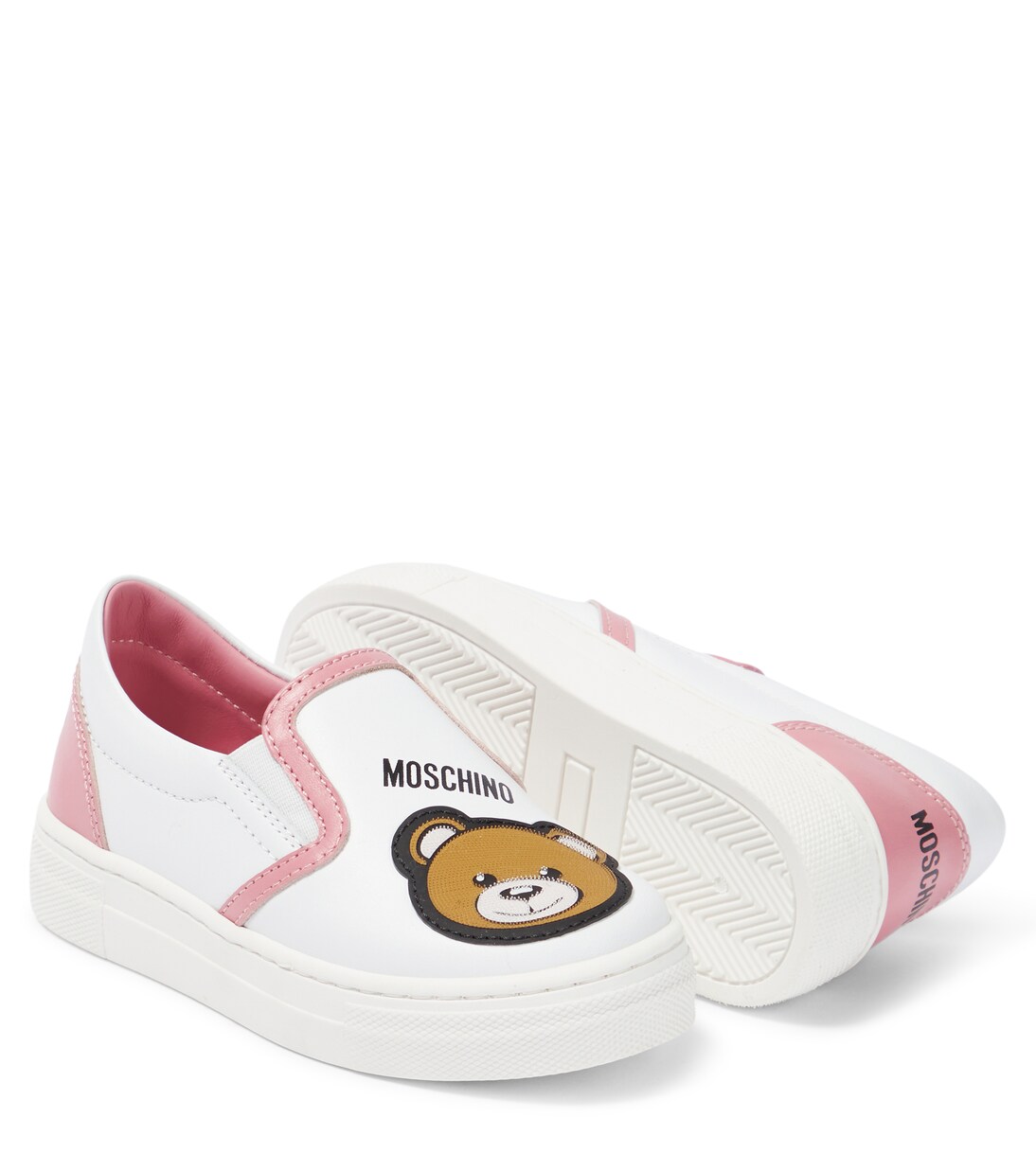 Slip-on leather sneakers | Moschino Kids