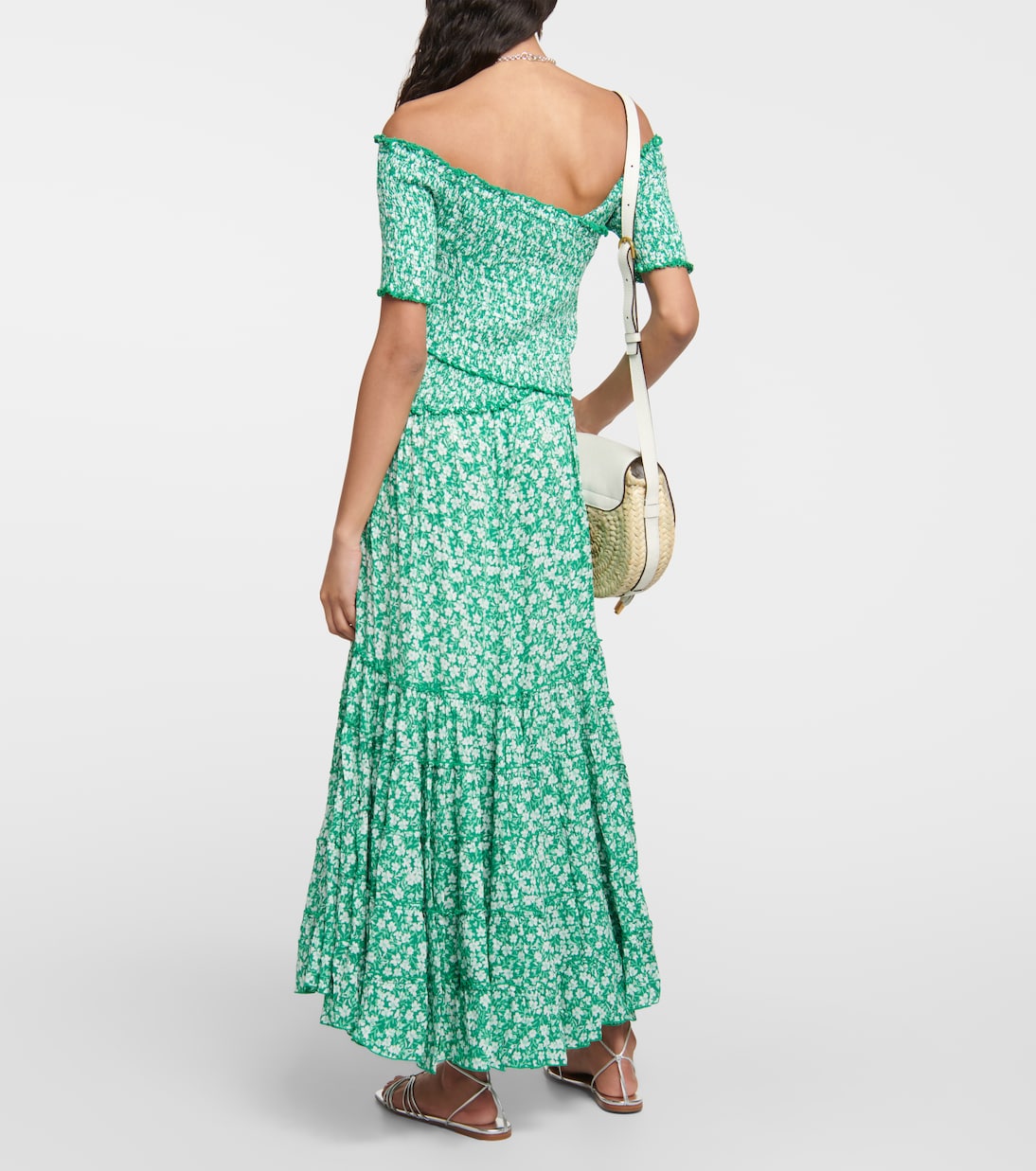 Robe midi Soledad à fleurs | Poupette St Barth