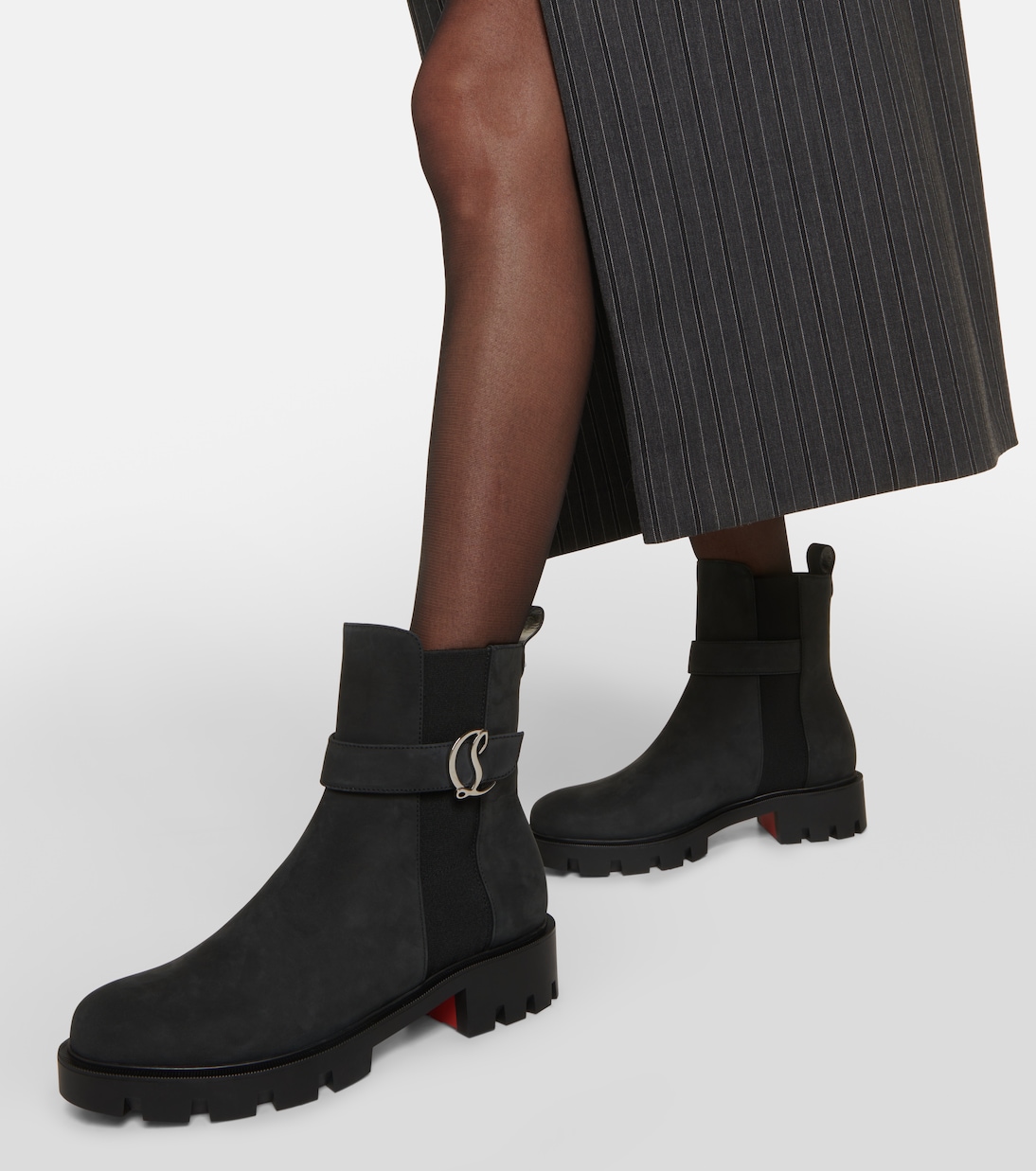 Bottines CL Chelsea en daim | Christian Louboutin