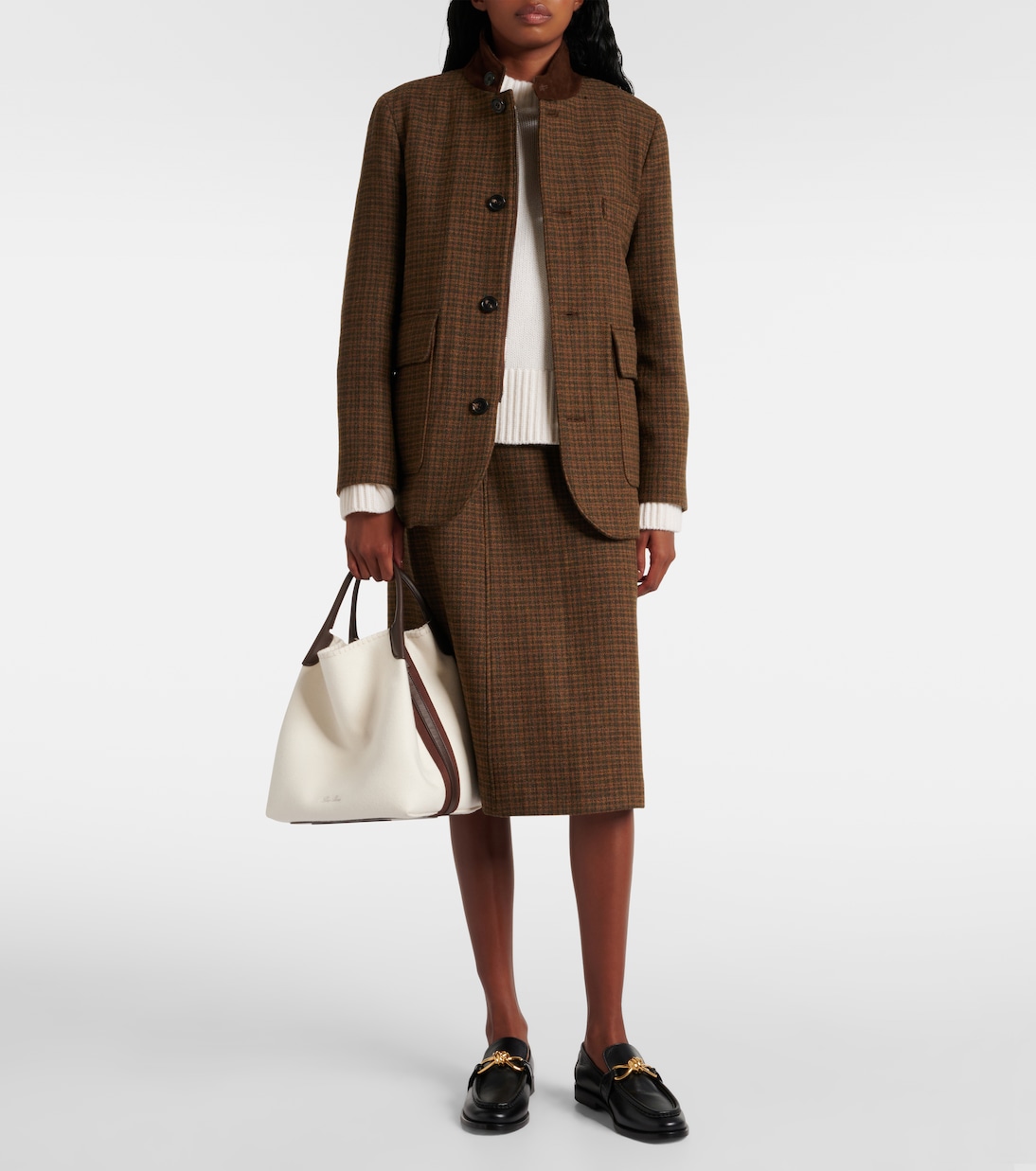 Tote Bale Large mit Leder | Loro Piana