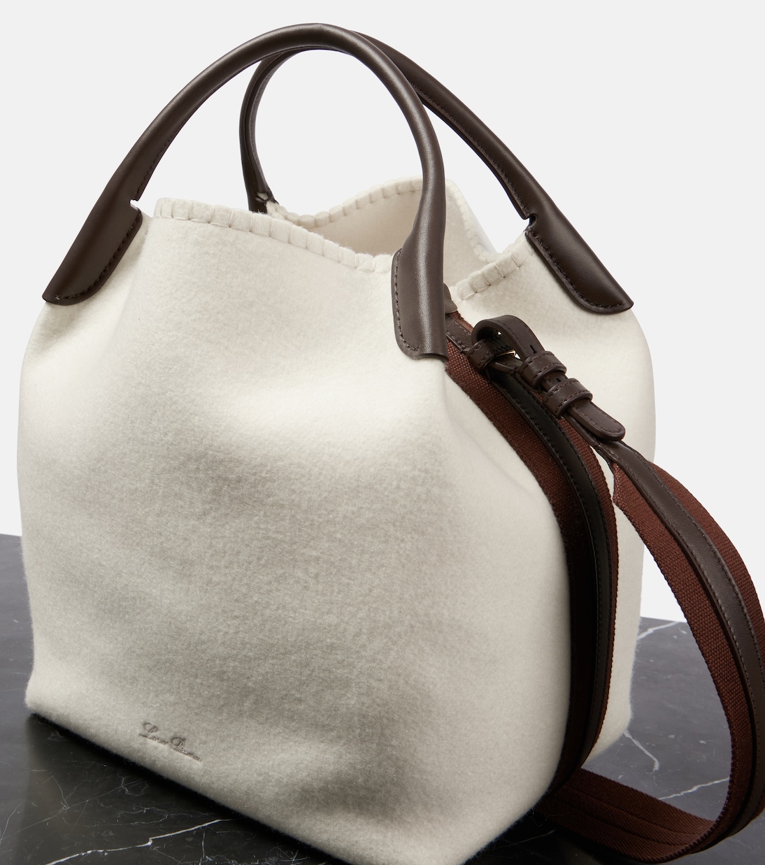 Tote Bale Large mit Leder | Loro Piana