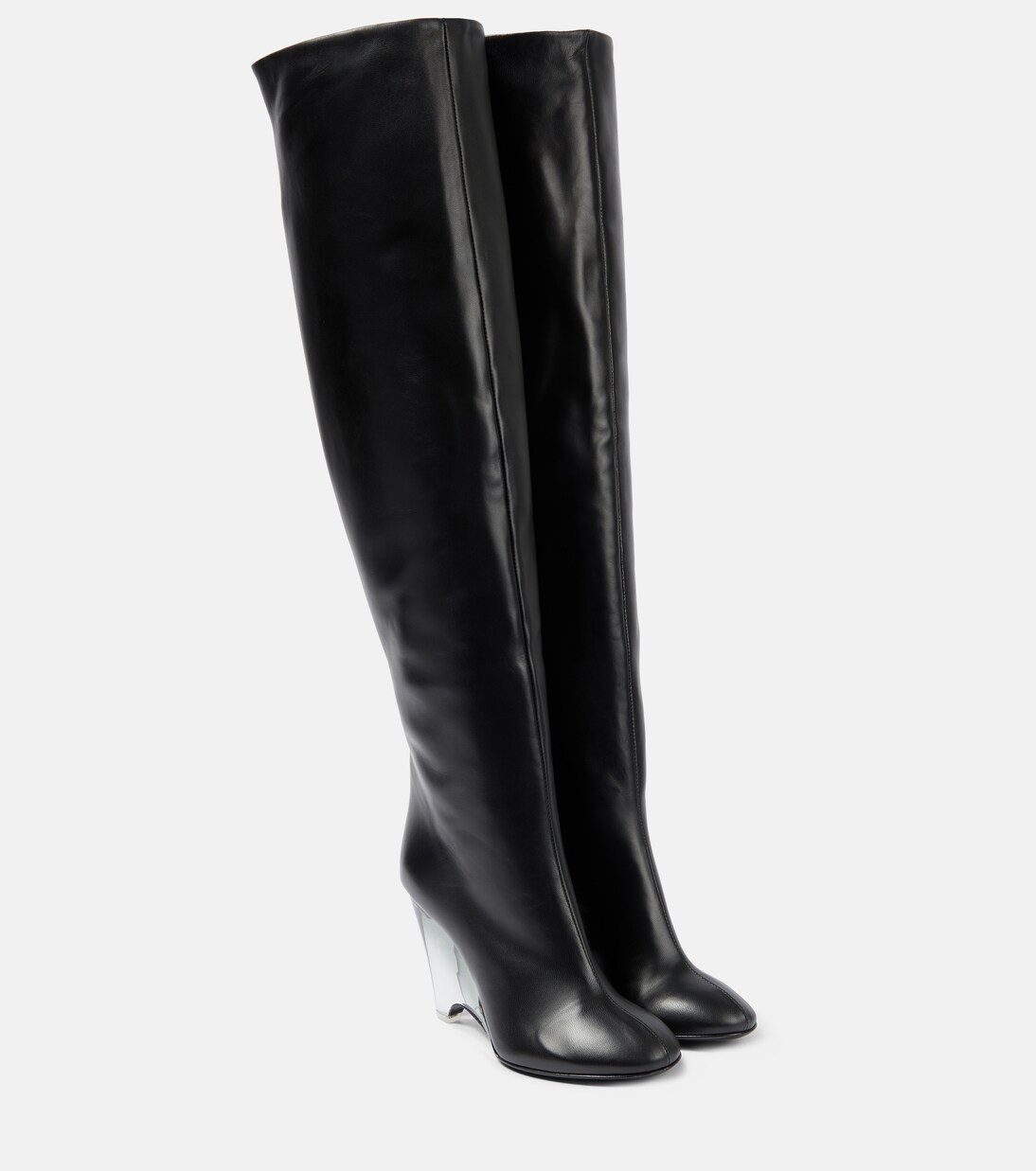 Leather knee-high boots | Alaïa