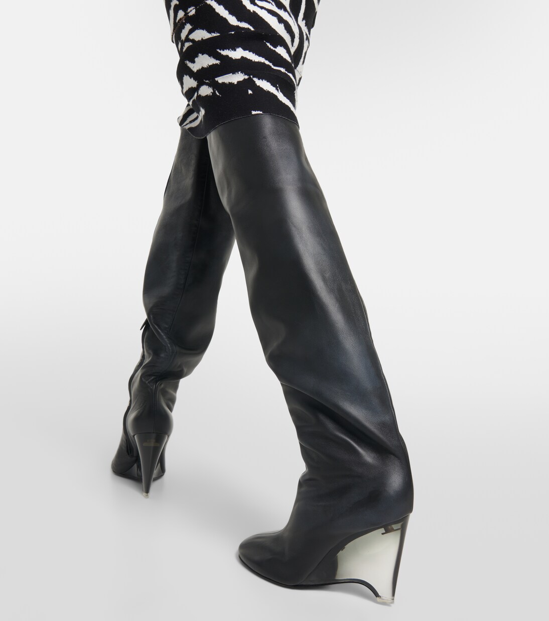 Leather knee-high boots | Alaïa
