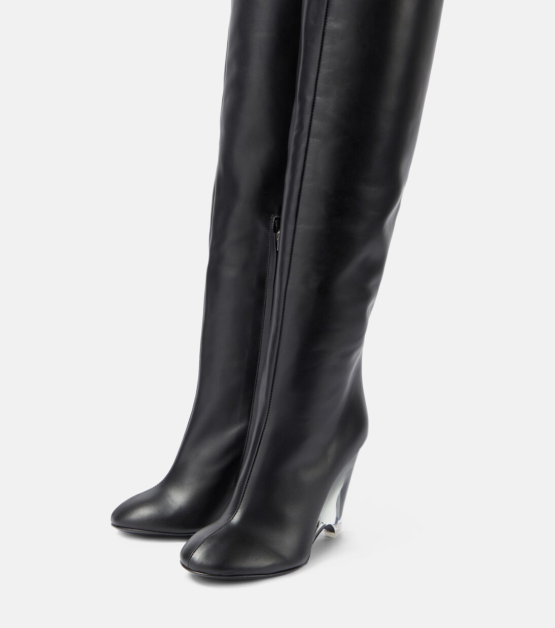 Leather knee-high boots | Alaïa
