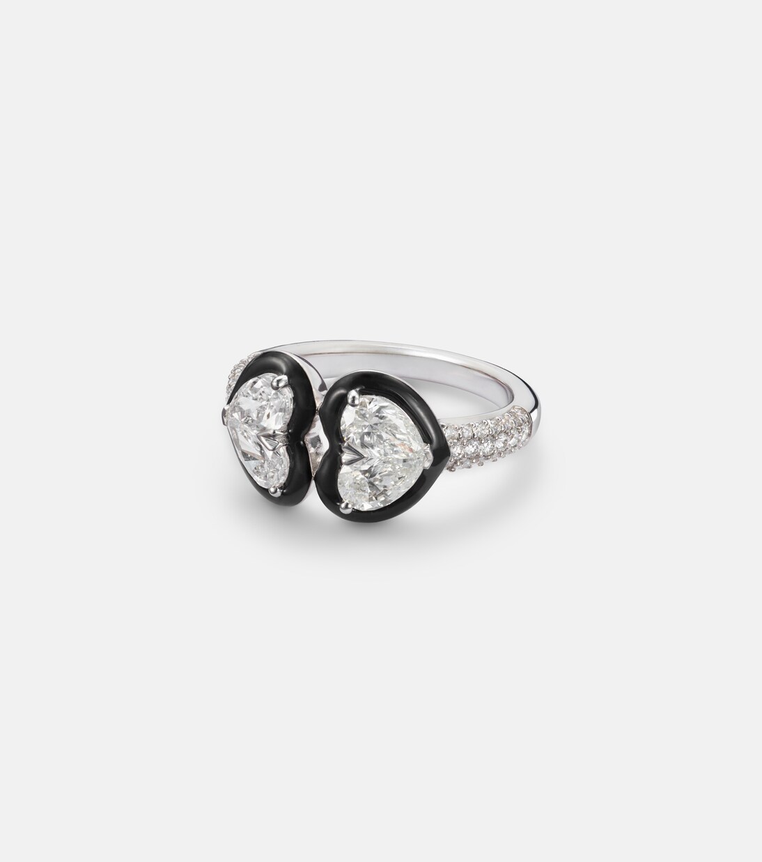 Bague Twin Heart en or 18 ct et diamants | Kamyen