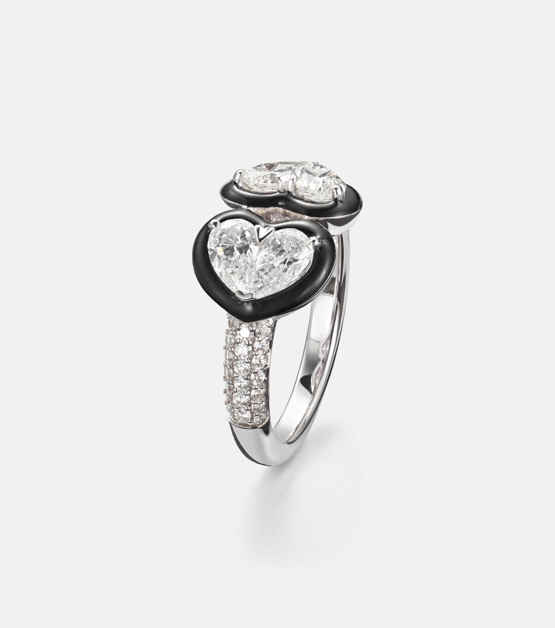 Bague Twin Heart en or 18 ct et diamants | Kamyen