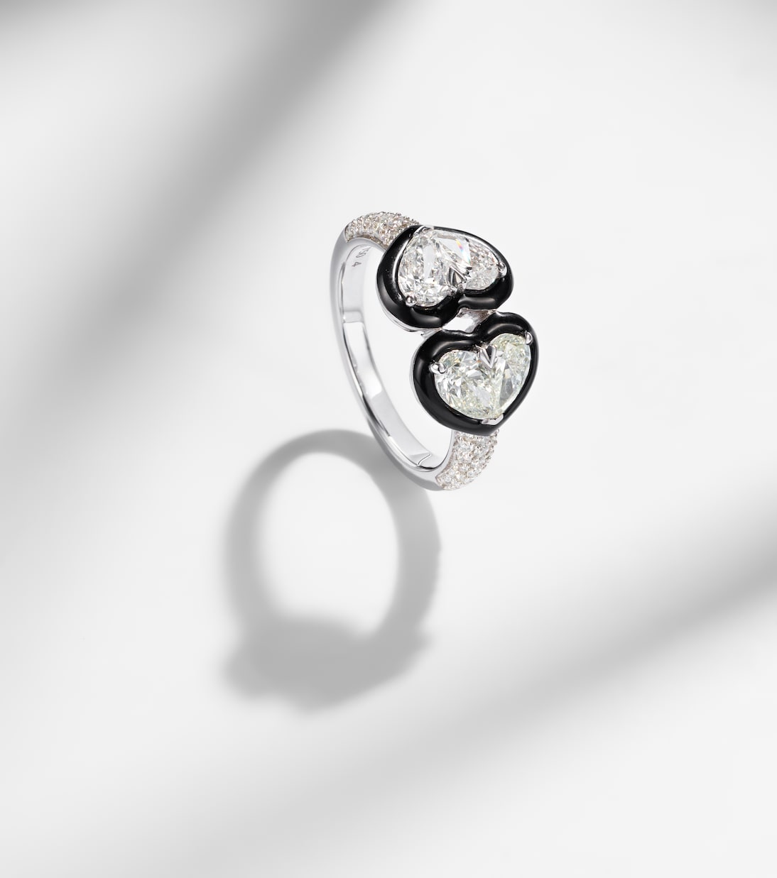 Bague Twin Heart en or 18 ct et diamants | Kamyen