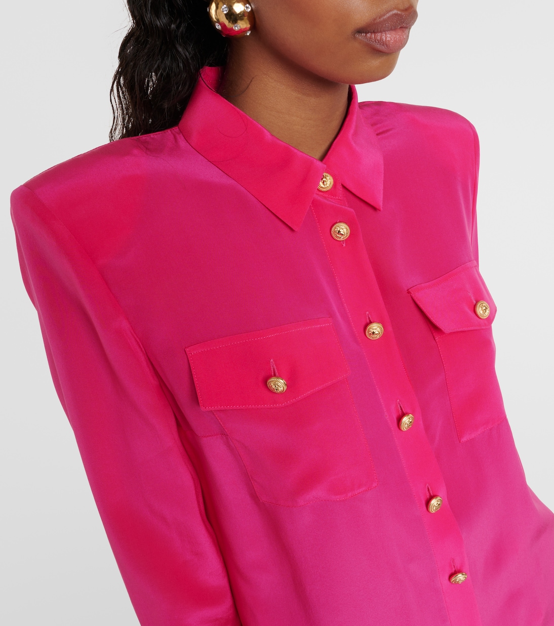 Hemd aus Crêpe de Chine aus Seide | Balmain