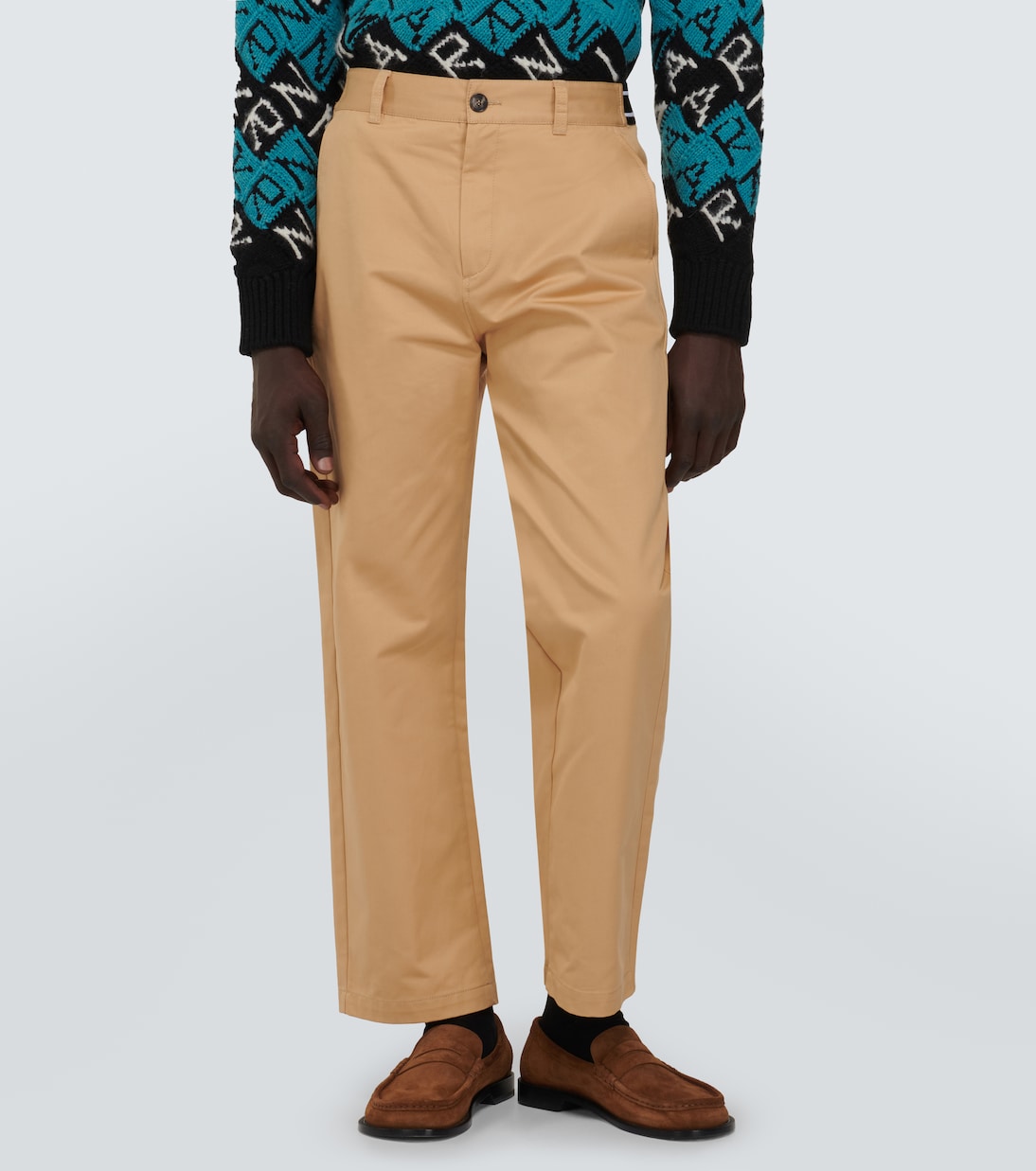 Cotton gabardine straight pants | Marni