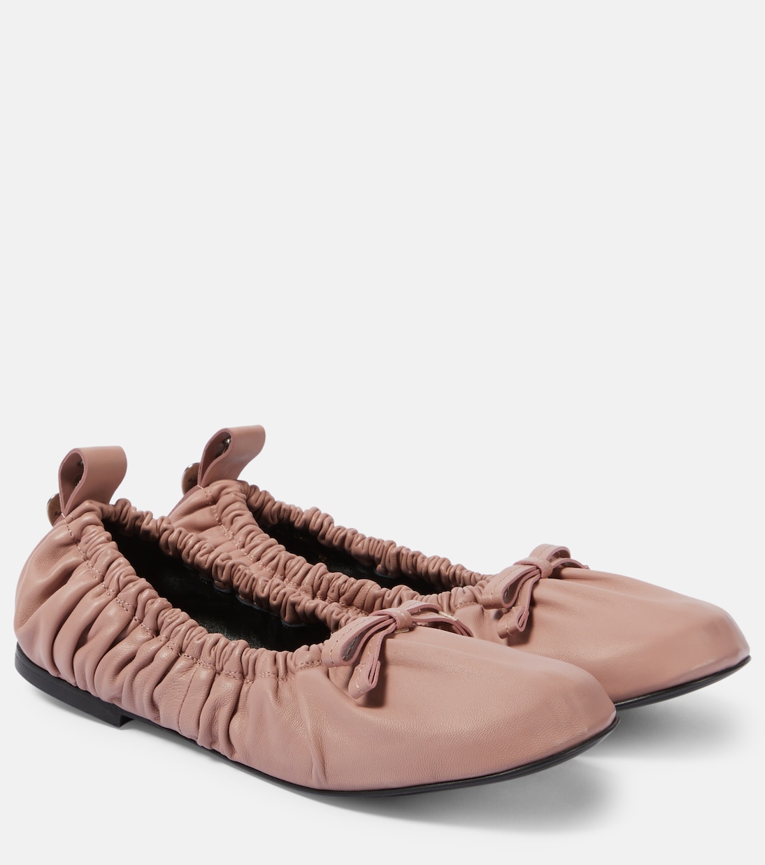 Bow-detail leather ballet flats | Acne Studios