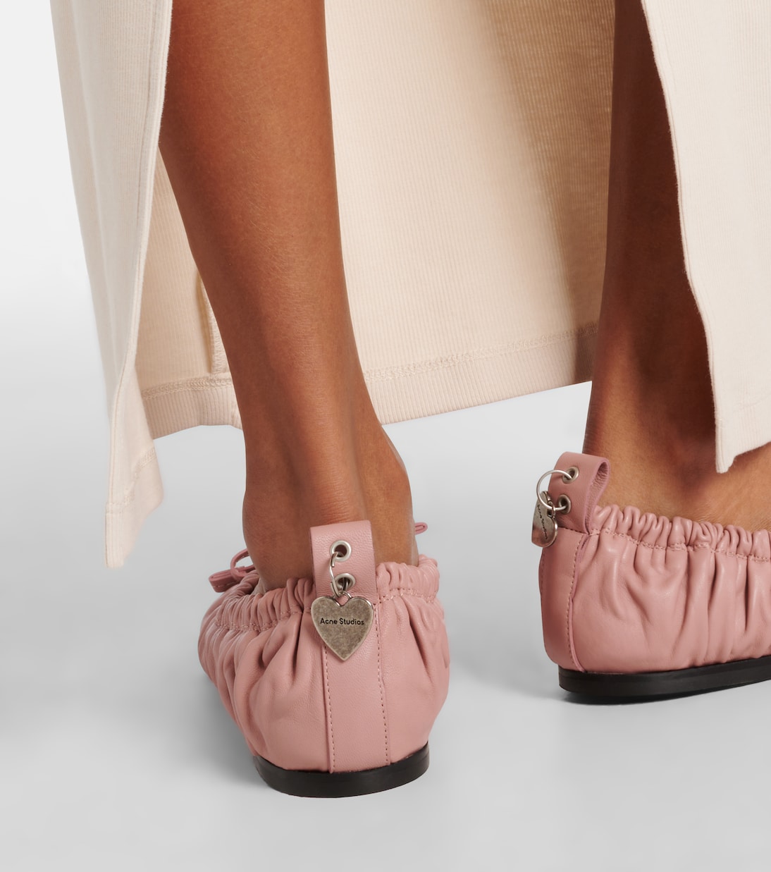 Bow-detail leather ballet flats | Acne Studios