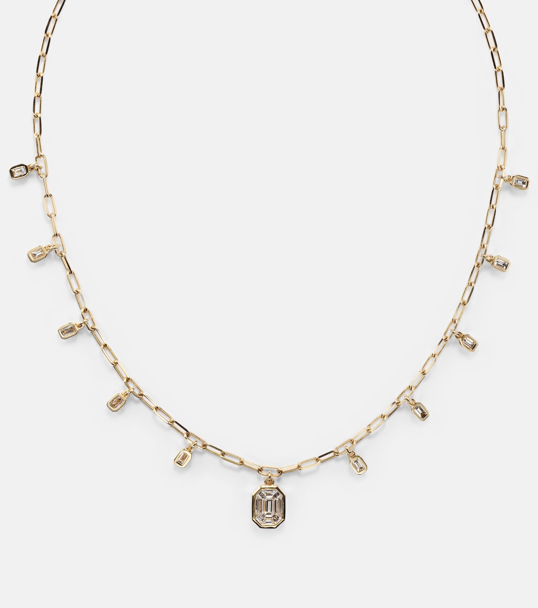 Diamond Illusion 18kt gold choker with diamonds | Shay Jewelry