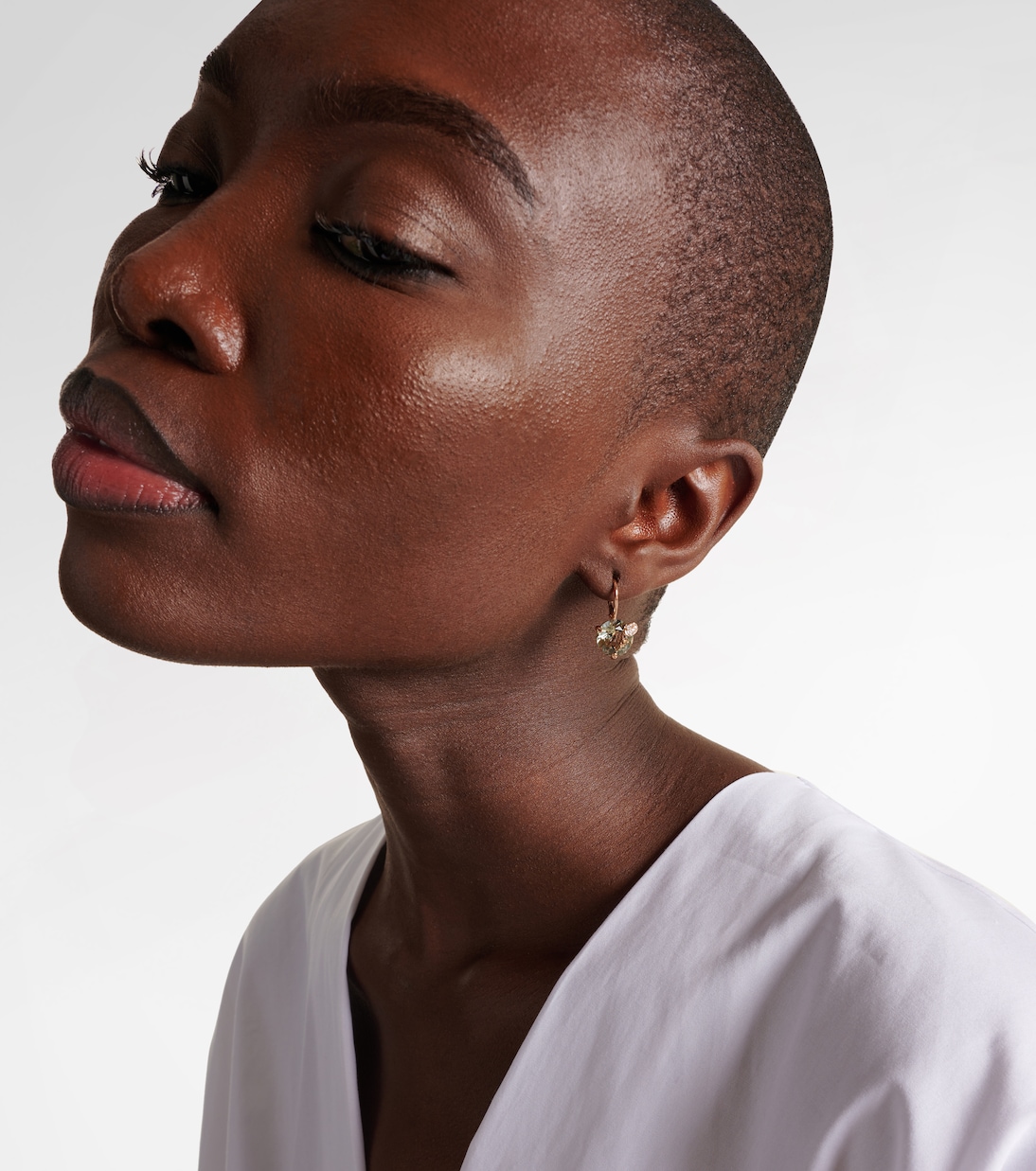 Peekaboo 18kt rose gold clip-on earrings with prasiolite and diamonds | Bucherer Fine Jewellery