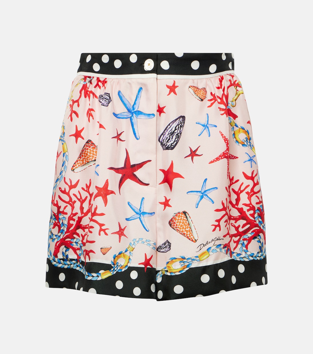 Shorts Capri de satén de seda | Dolce&Gabbana