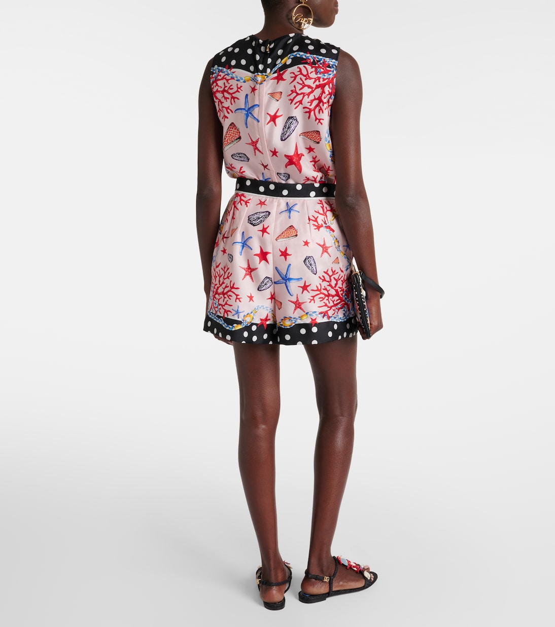 Shorts Capri de satén de seda | Dolce&Gabbana