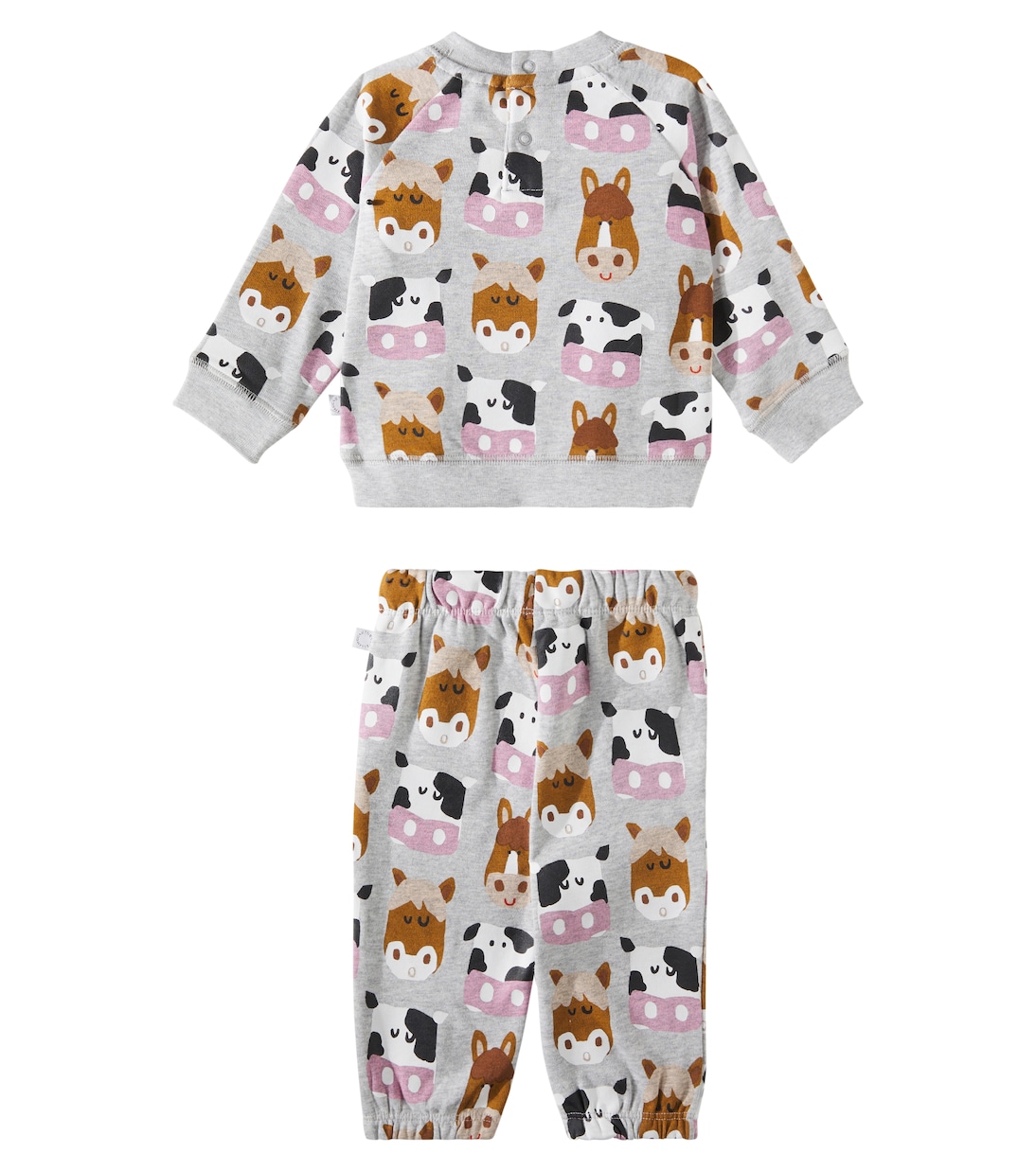 婴幼儿 — 棉质针织运动衫与运动裤套装 | Stella McCartney Kids