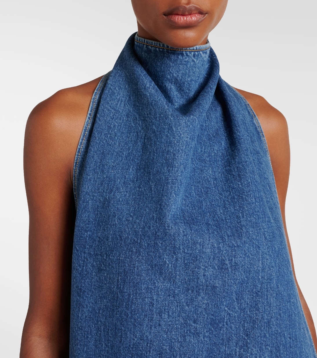 Caped denim top | Alaïa