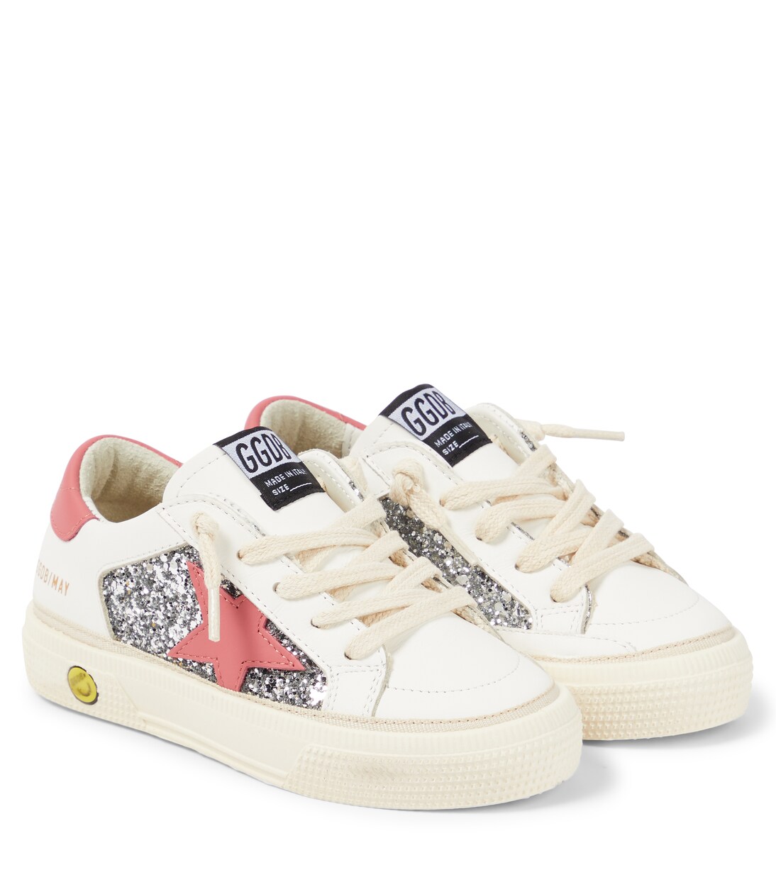 May glitter leather sneakers | Golden Goose Kids
