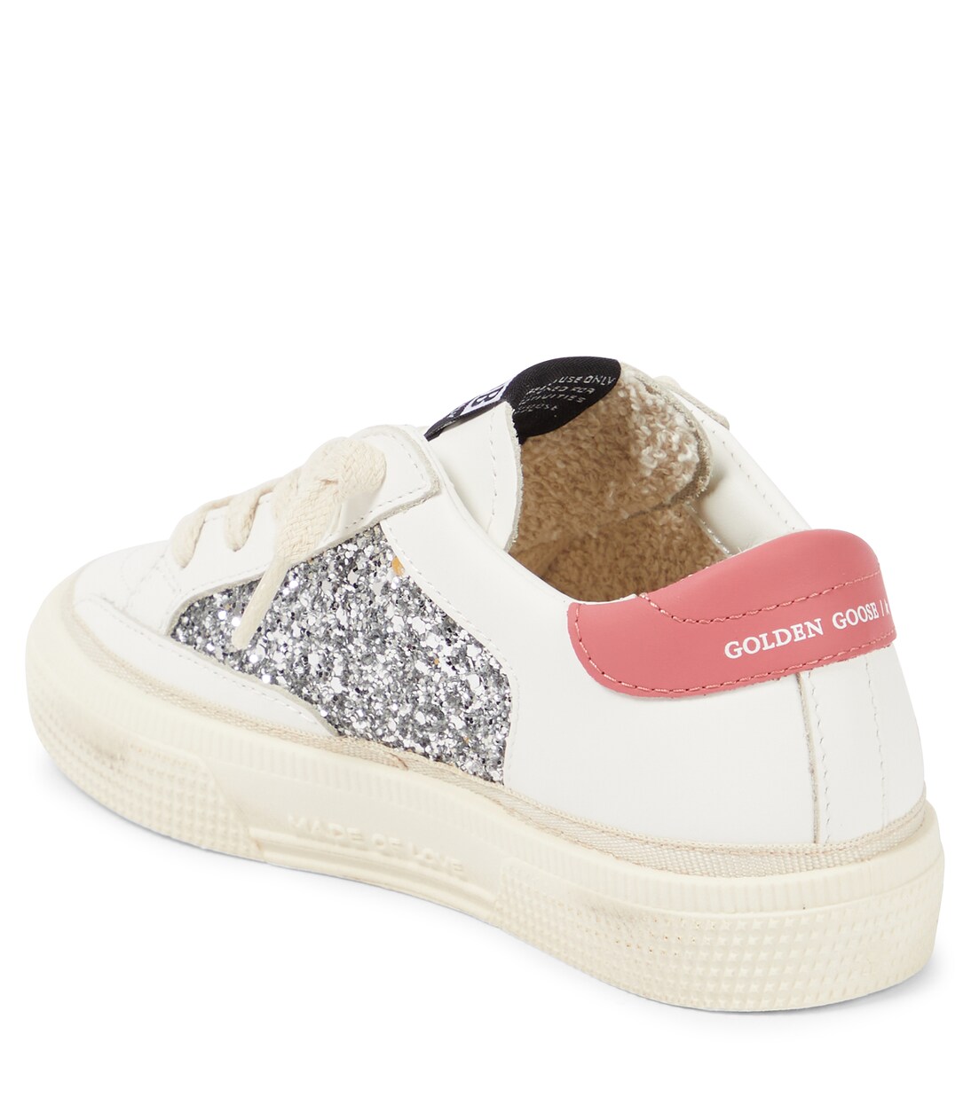 May glitter leather sneakers | Golden Goose Kids