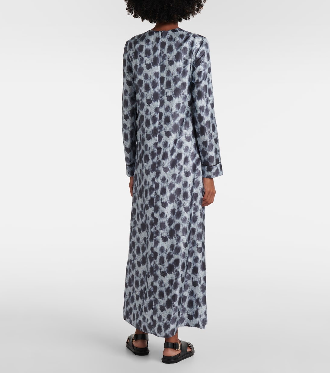 Robe longue imprimée en soie | Marni