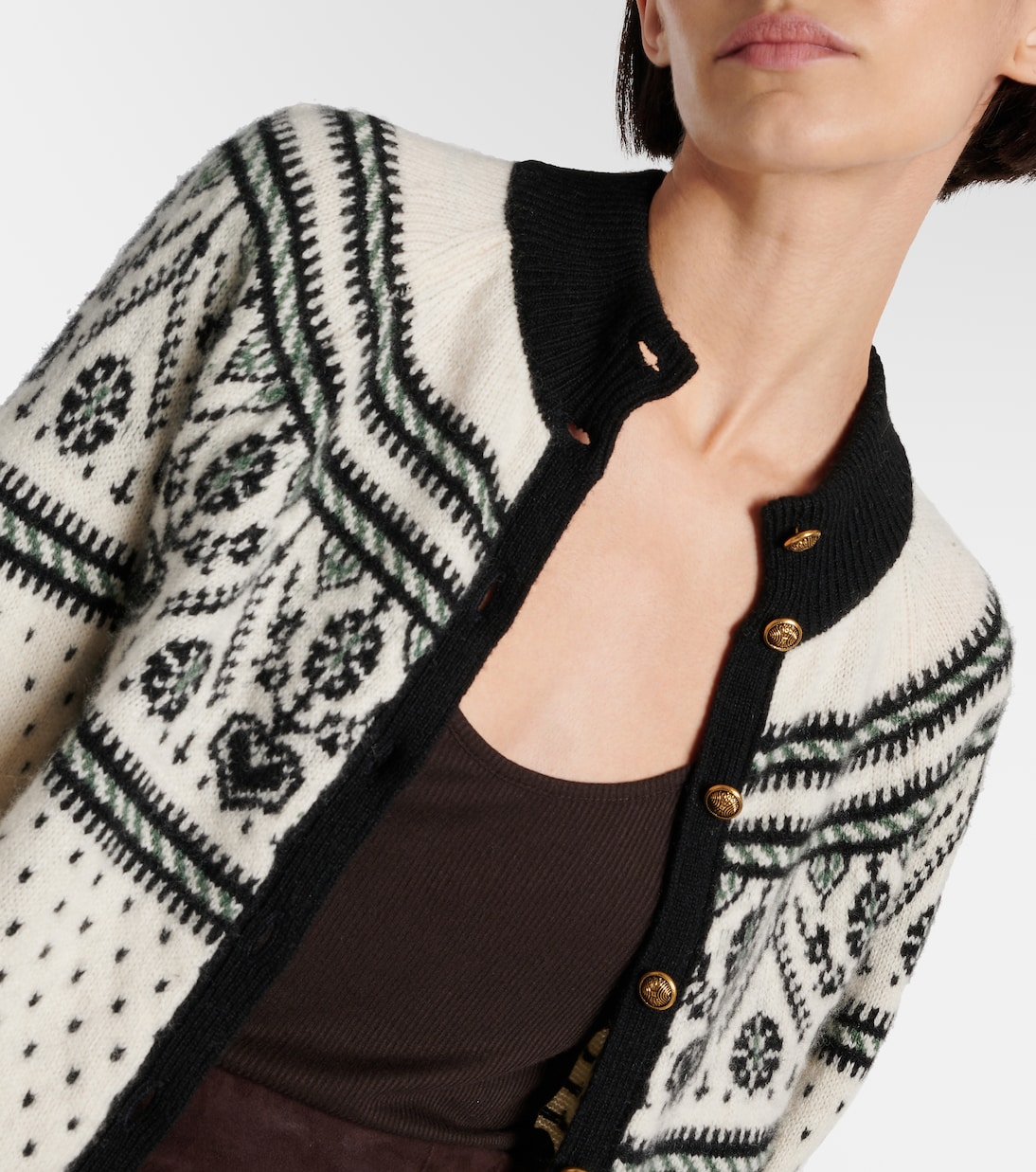 Cárdigan Marc de mezcla de cachemir en jacquard | Khaite