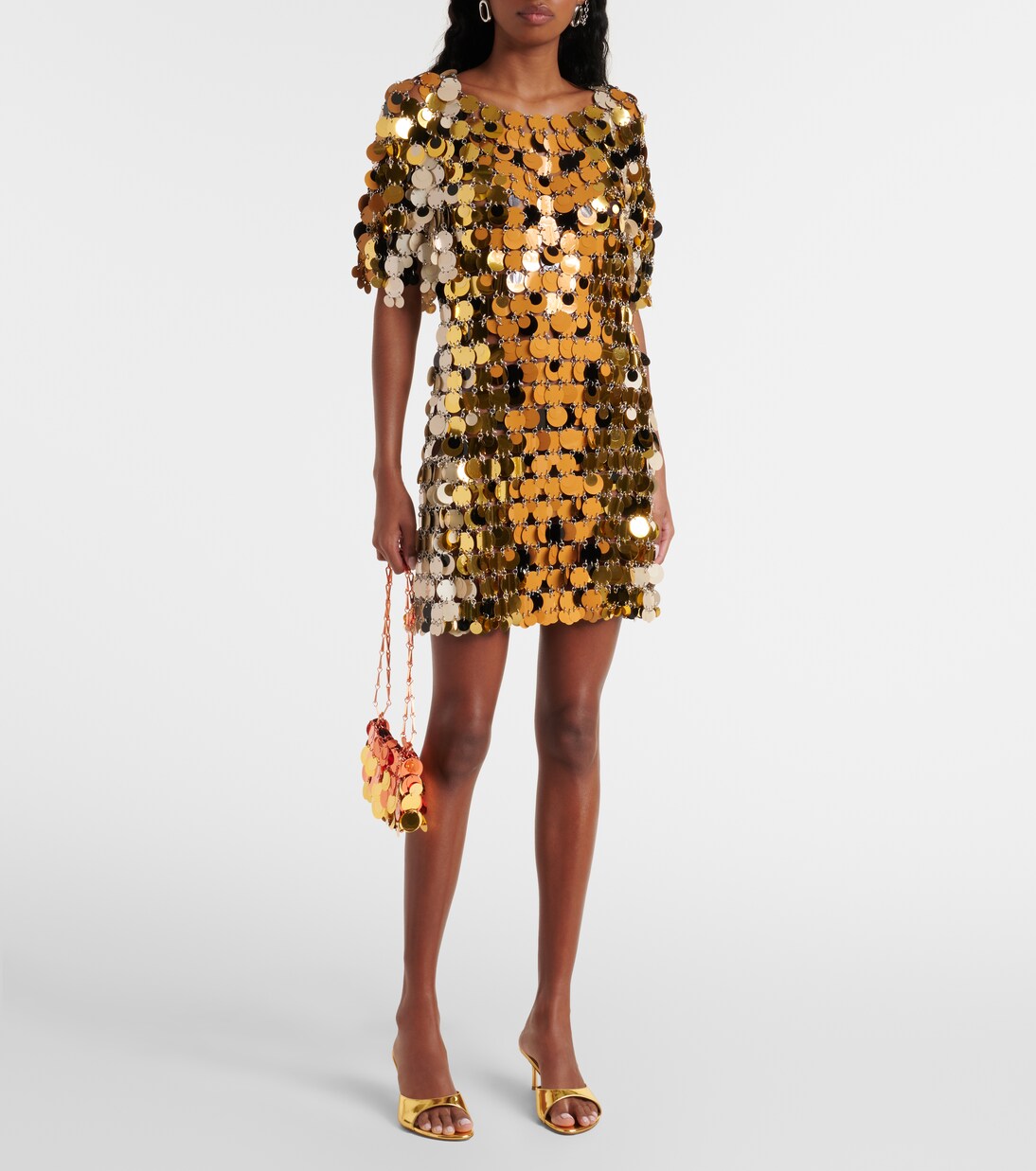 Minikleid mit Pailletten | Rabanne