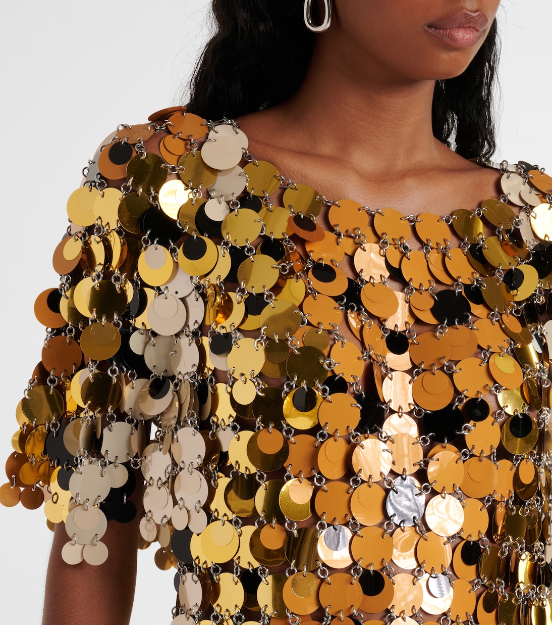 Minikleid mit Pailletten | Rabanne