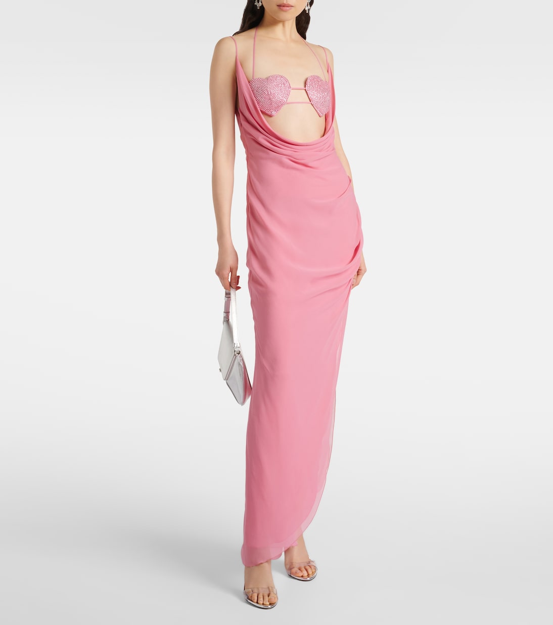 Maxikleid Georg aus Seide mit Kristallen | Blumarine