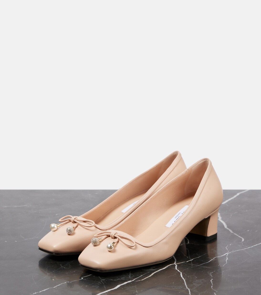 Elme 45 bow-detail leather pumps | Jimmy Choo