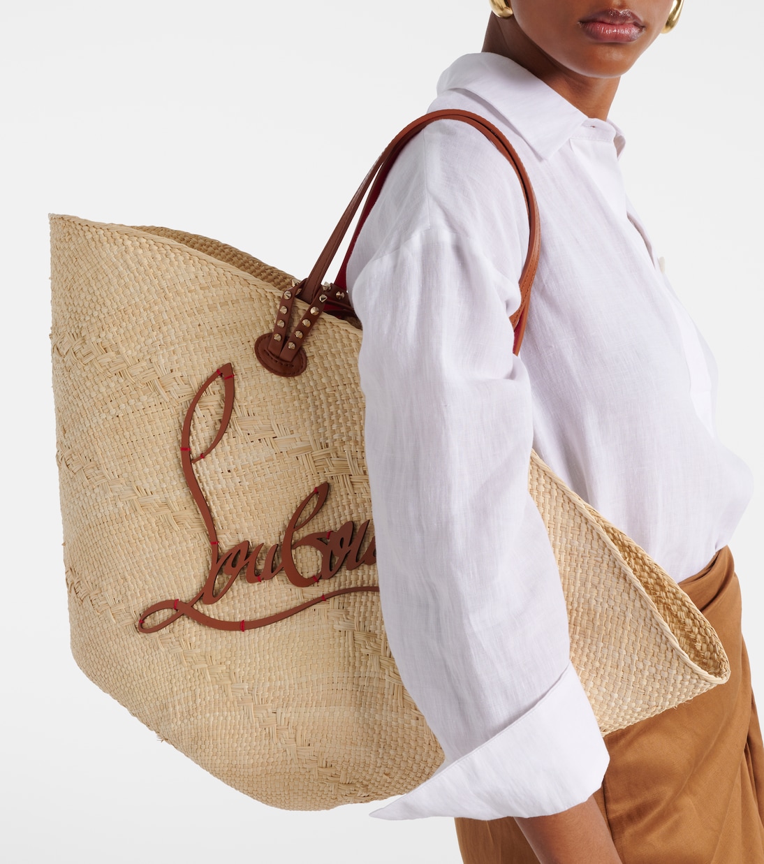 Tote Bag Cabata Large aus Raffiabast | Christian Louboutin
