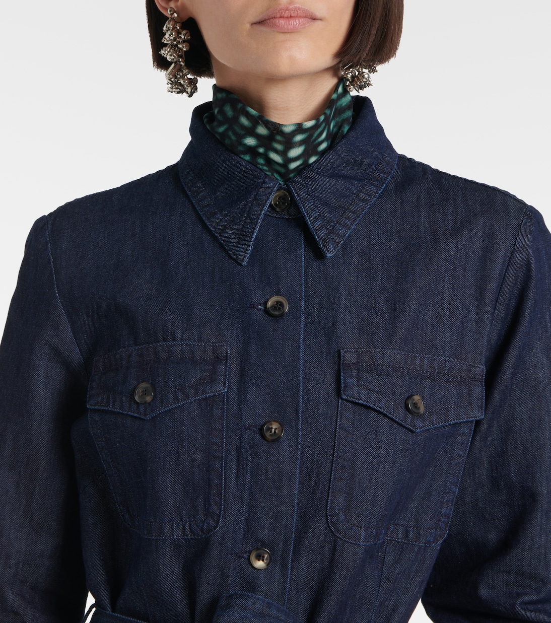 Hemdblusenkleid aus Baumwoll-Denim | Dries Van Noten