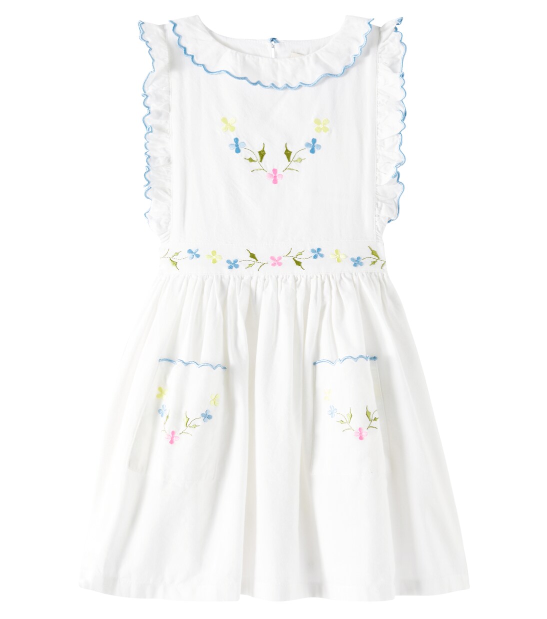 Hermione embroidered cotton baize dress | The New Society